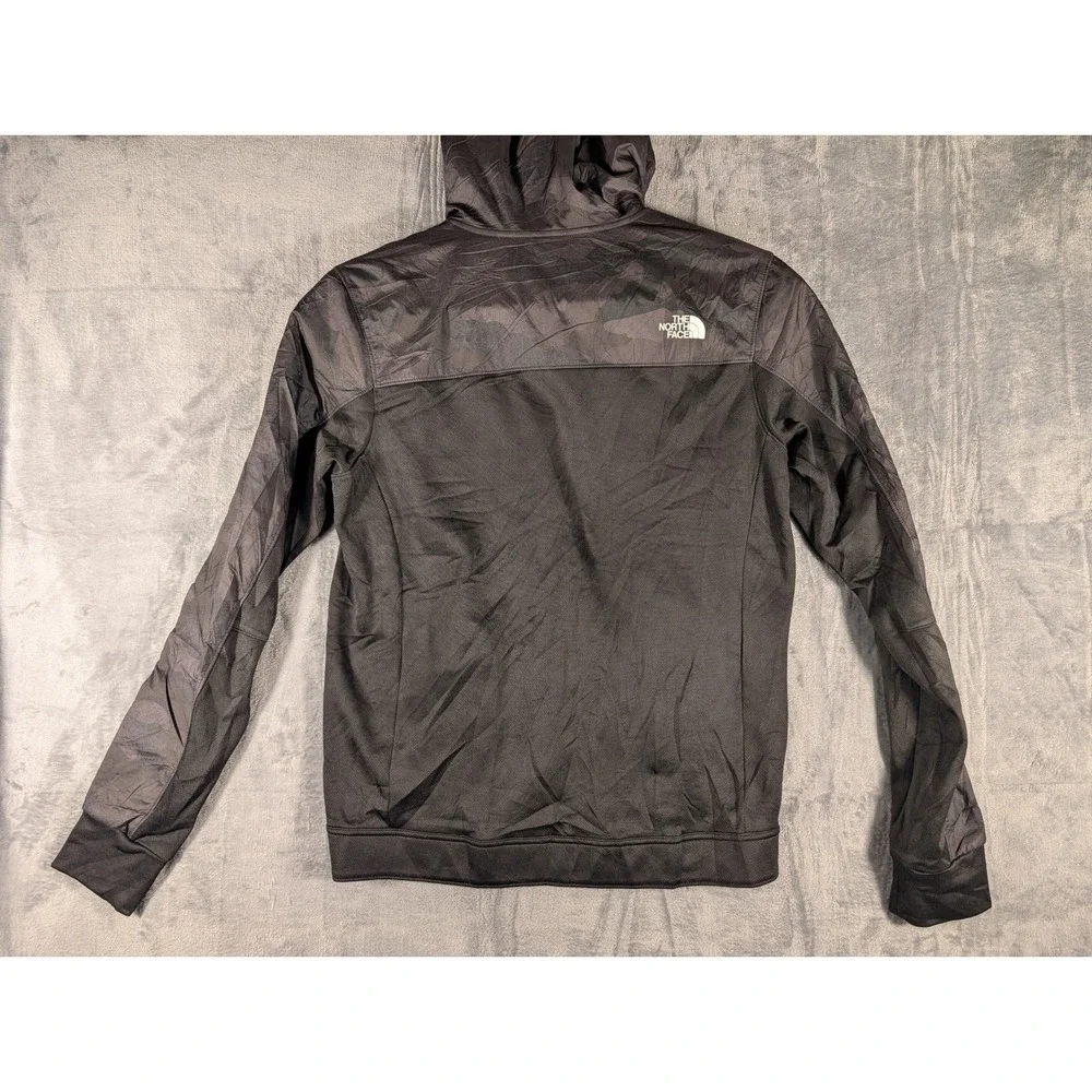 The North Face Men's Small Black‎ Camo Full Zip Hooded Fleece Jacket